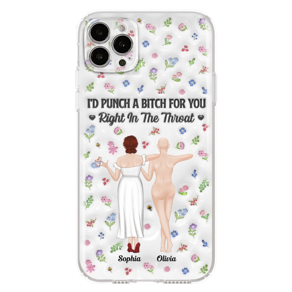 Punch Bitch Besties - Personalized Custom 3D Inflated Effect Phone Case