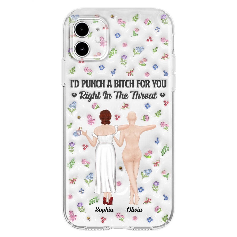 Punch Bitch Besties - Personalized Custom 3D Inflated Effect Phone Case