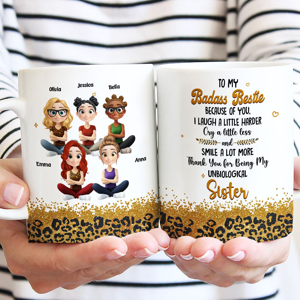 I Laugh A Little Harder Because Of You - Personalized Custom Mug