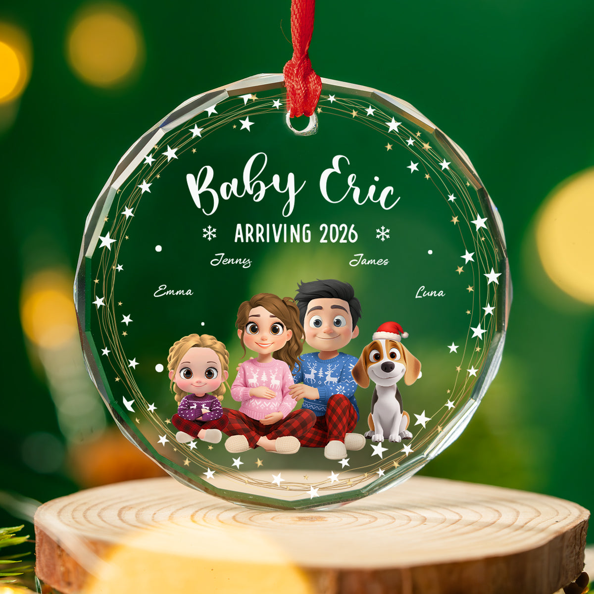 We Are Waiting For You - Personalized Custom Glass Ornament