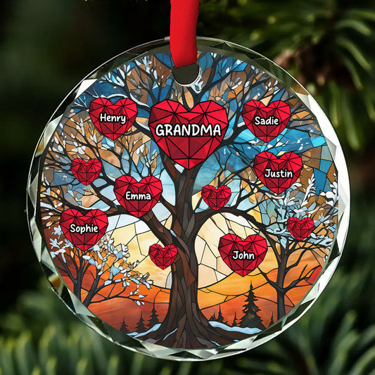 My Beloved Grandkids - Personalized Custom Glass Ornament