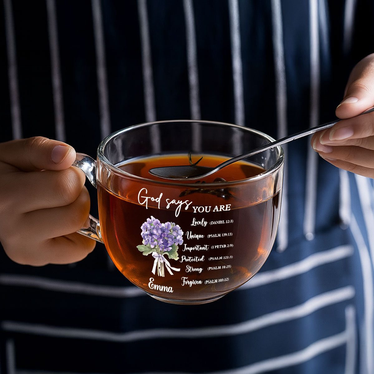 You Are Lovely - Personalized Custom Glass Tea Cup