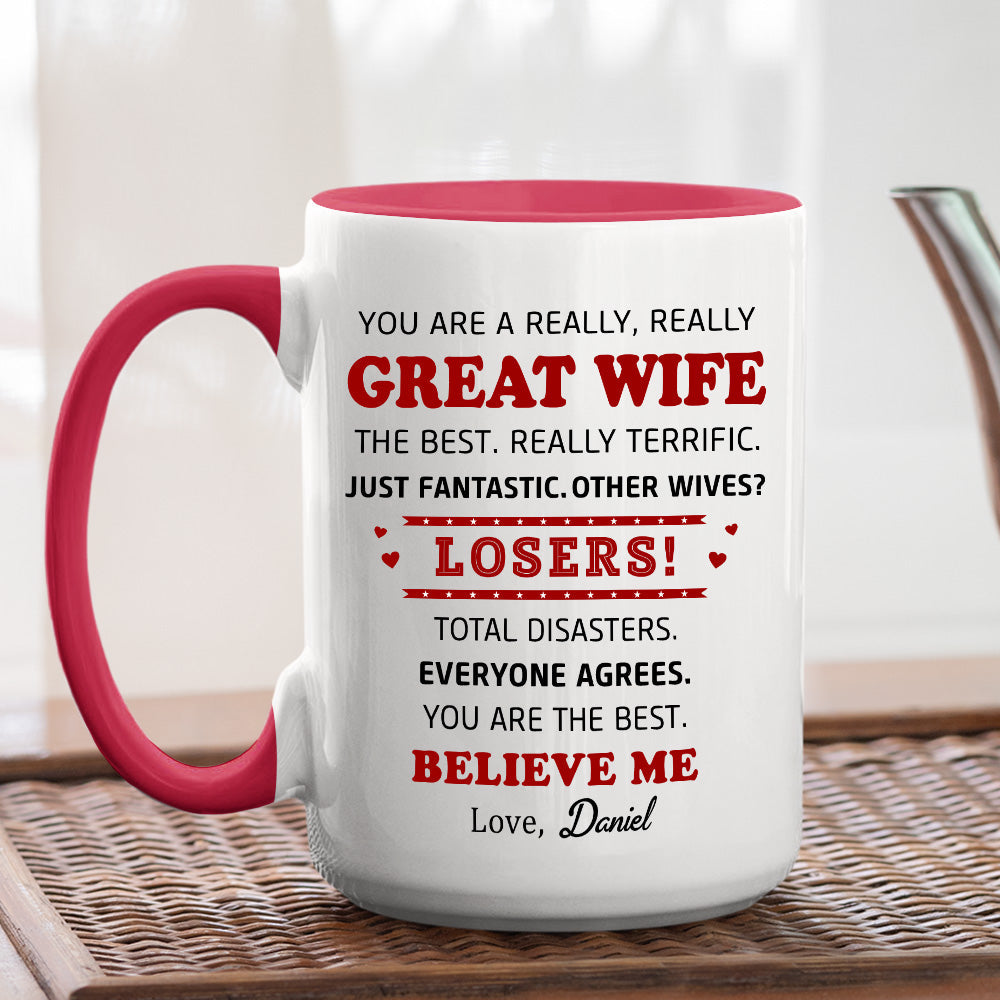 Great Wife - Personalized Custom Accent Mug