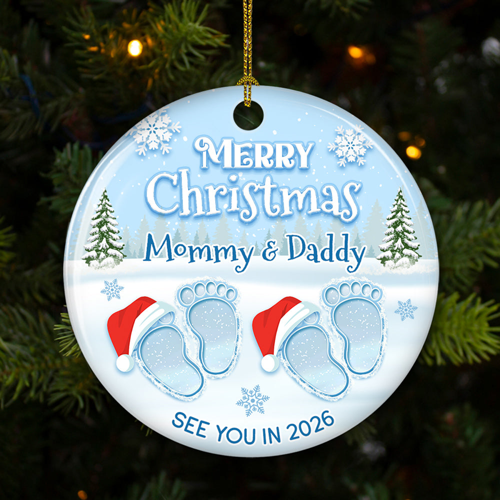 See You Next Year - Personalized Custom Ceramic Ornament