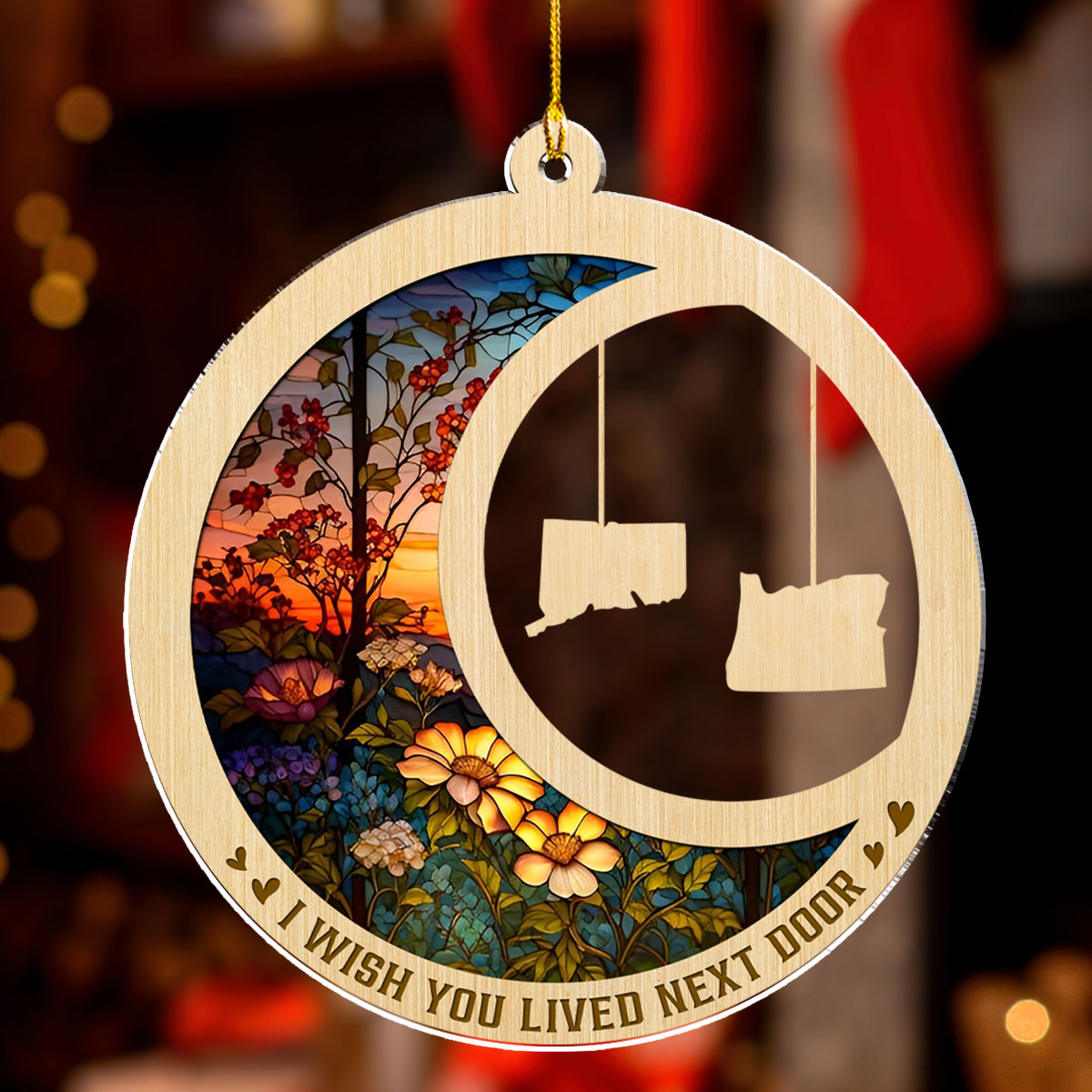 I Wish We Lived Closer Ver 2- Personalized Custom Acrylic Ornament