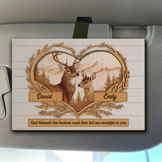 Led Me Straight To You - Personalized Custom Car Visor Clip