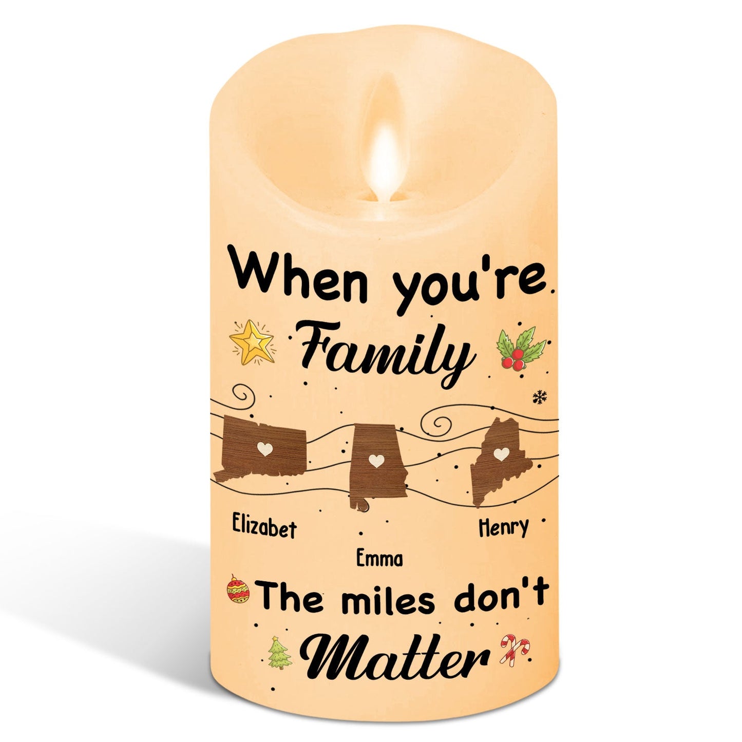 Family Forever - Personalized Custom LED Candle