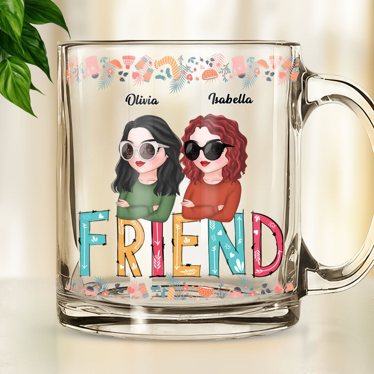 To My Badass Bestie - Personalized Custom Glass Mug