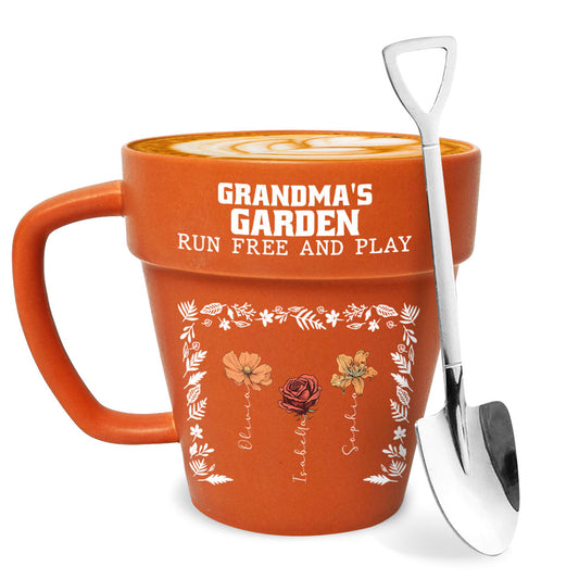 Birth Flower Grow An Old Friend - Personalized Custom Plant Pot Mug