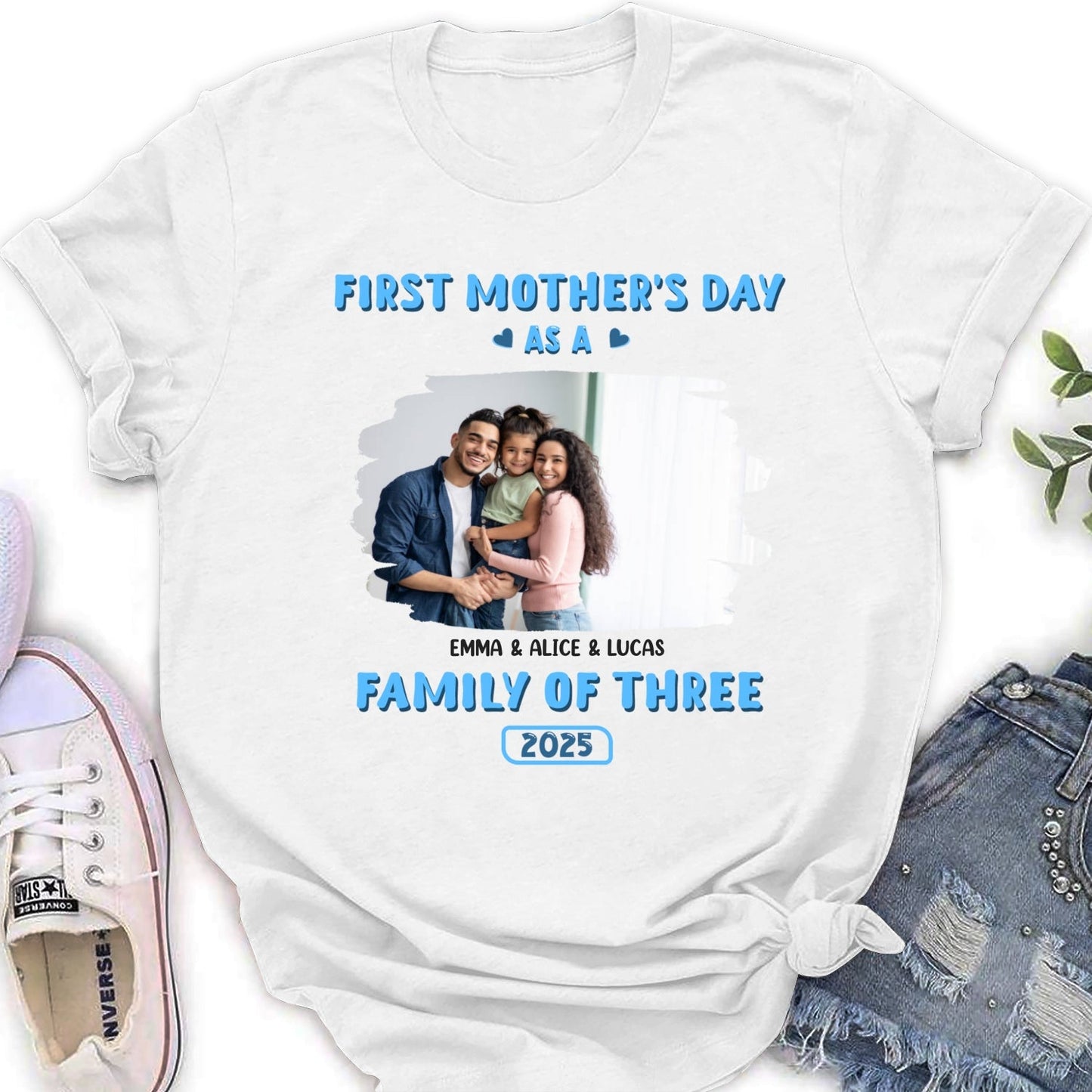 First Mother Day Photo - Personalized Custom Shirt