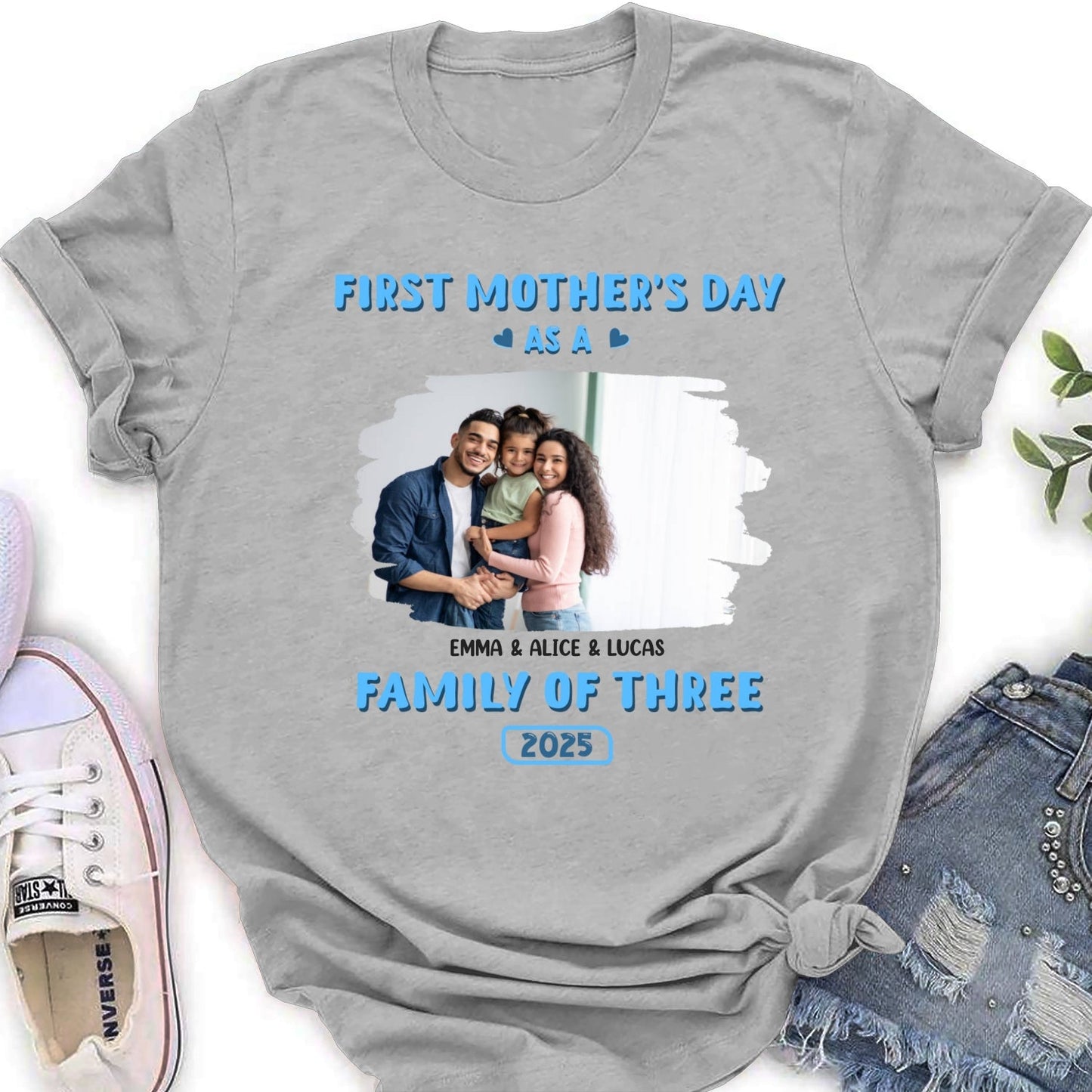 First Mother Day Photo - Personalized Custom Shirt