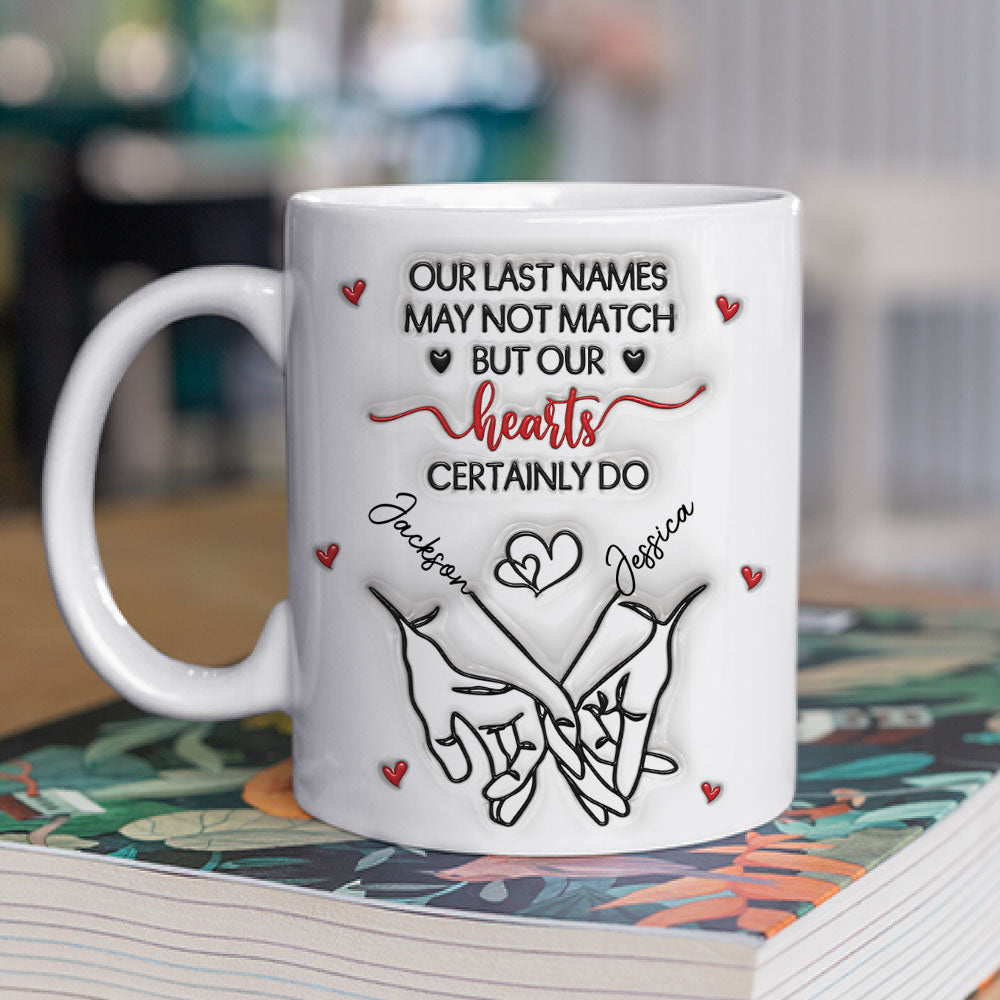 Our Hearts Truly Match - Personalized Custom 3D Inflated Effect Mug