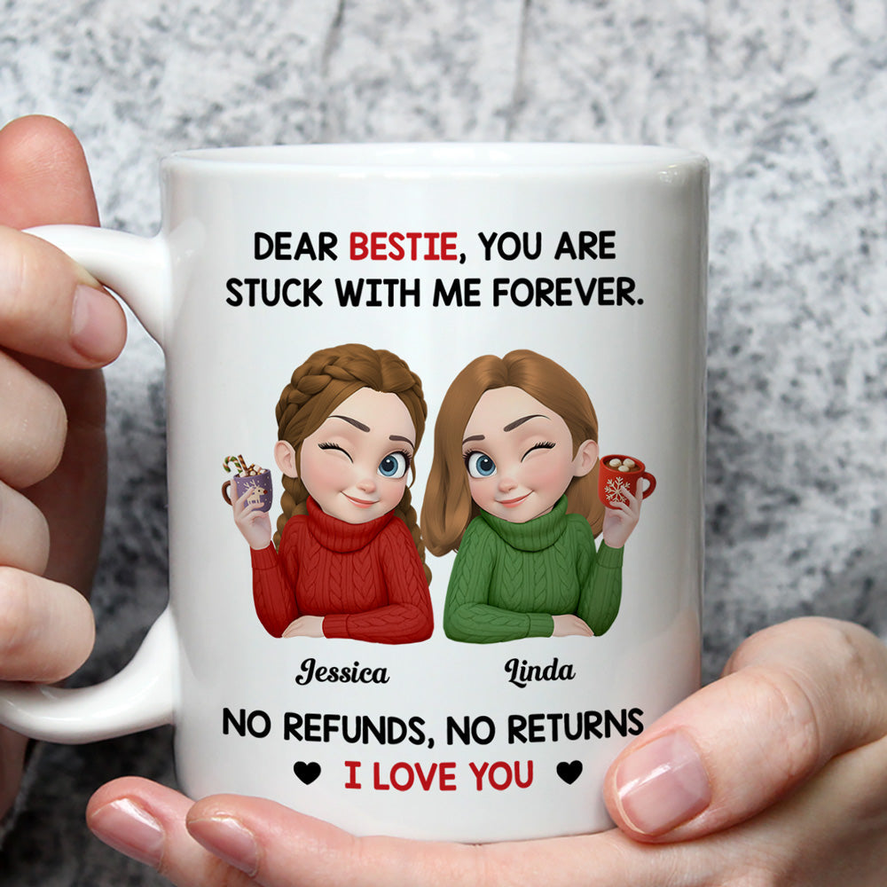 Stuck With My Friend Forever - Personalized Custom Coffee Mug