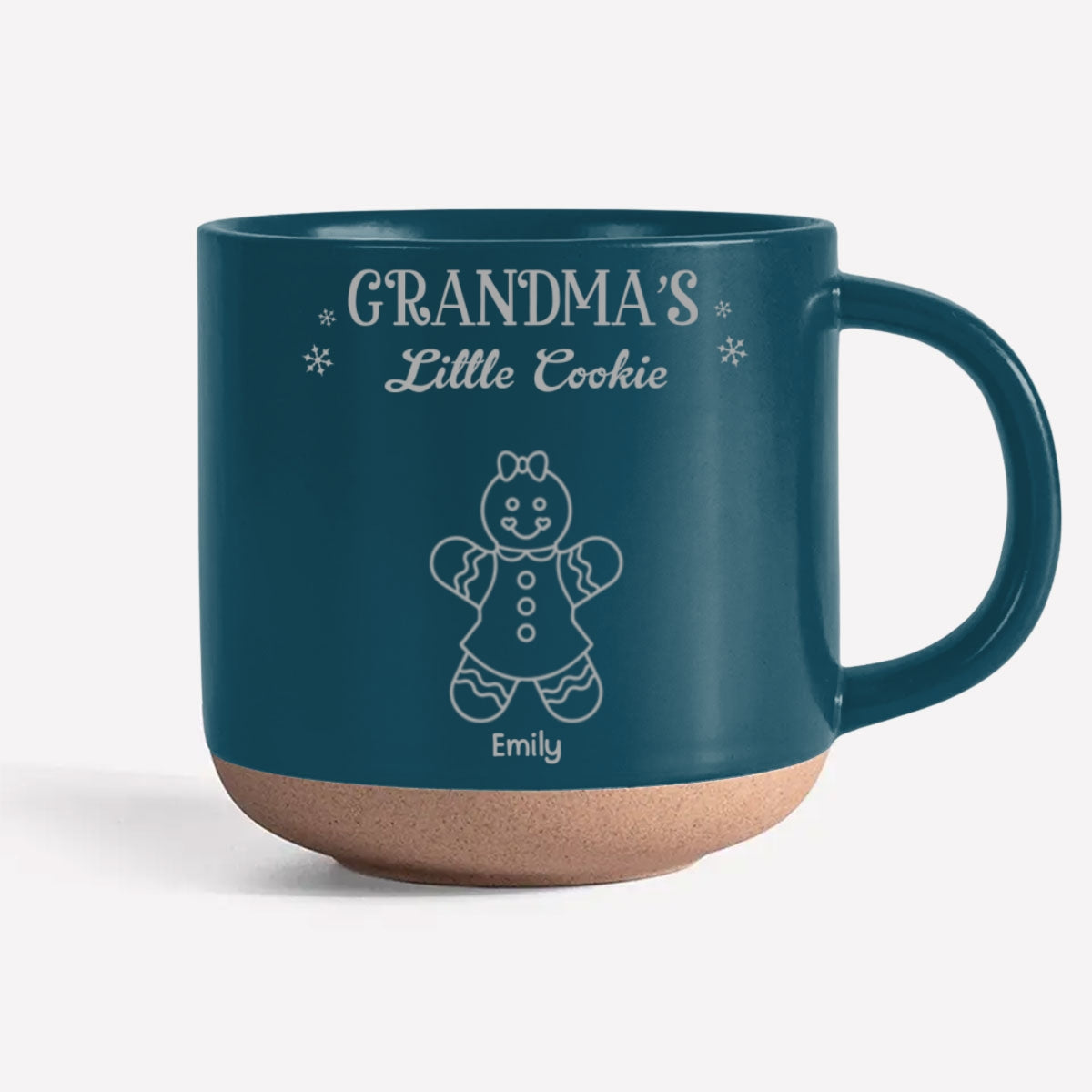 Grandma And Little Cookies - Personalized Custom Engraved Pottery Mug