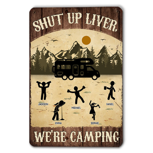 Campfire Lit Liver Not Ready - Personalized Custom Metal Sign