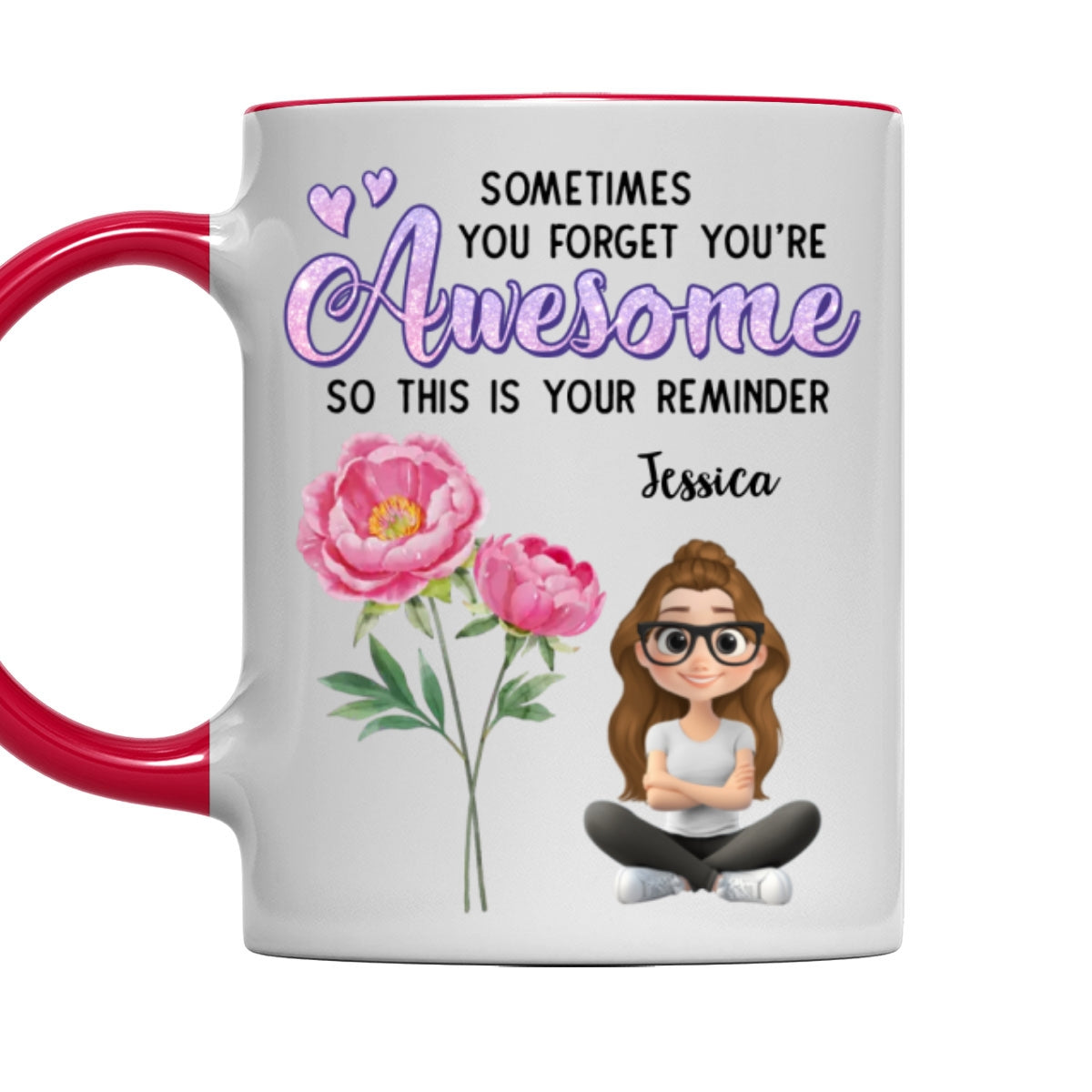 Reminder Of Greatness For Bestie - Personalized Custom Accent Mug