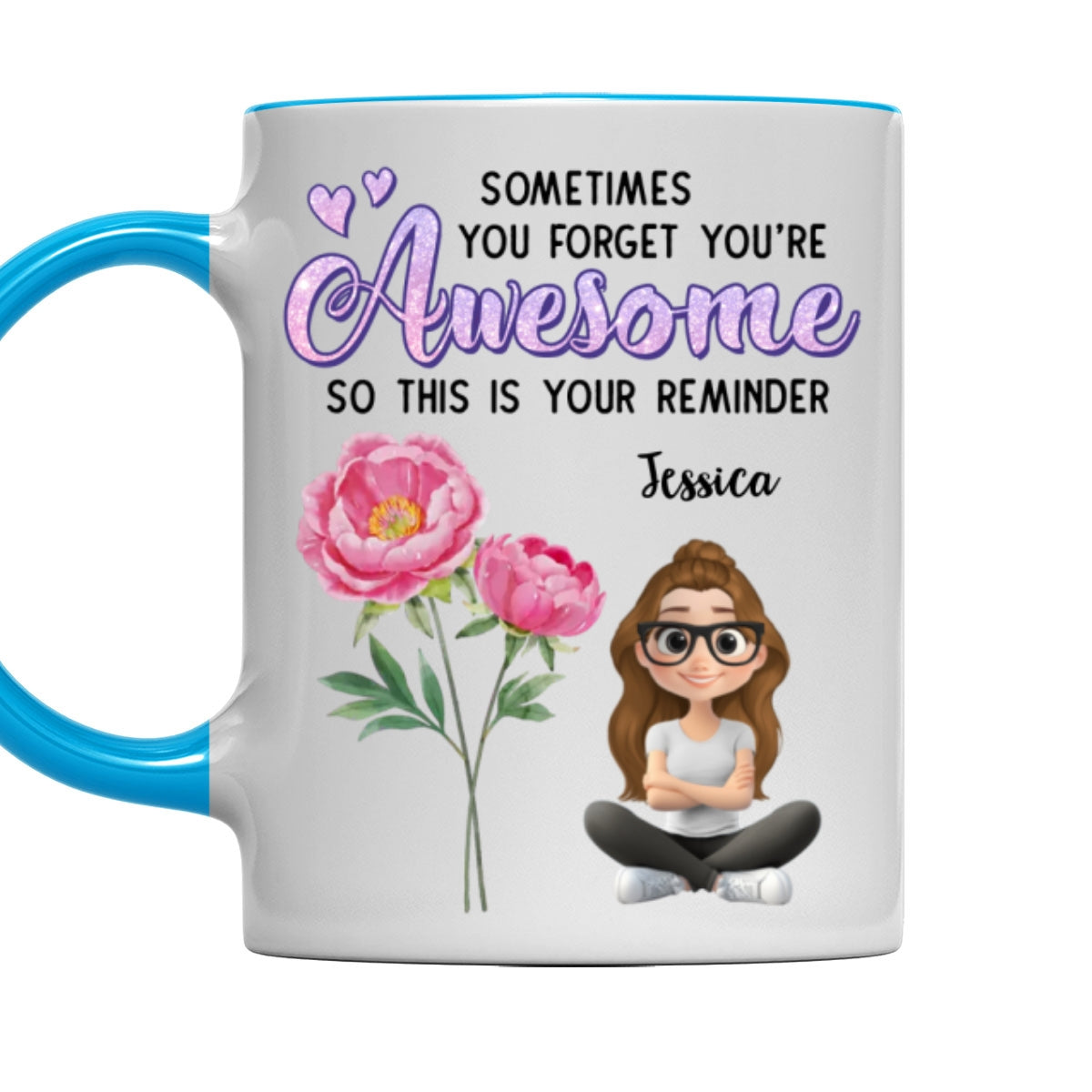 Reminder Of Greatness For Bestie - Personalized Custom Accent Mug