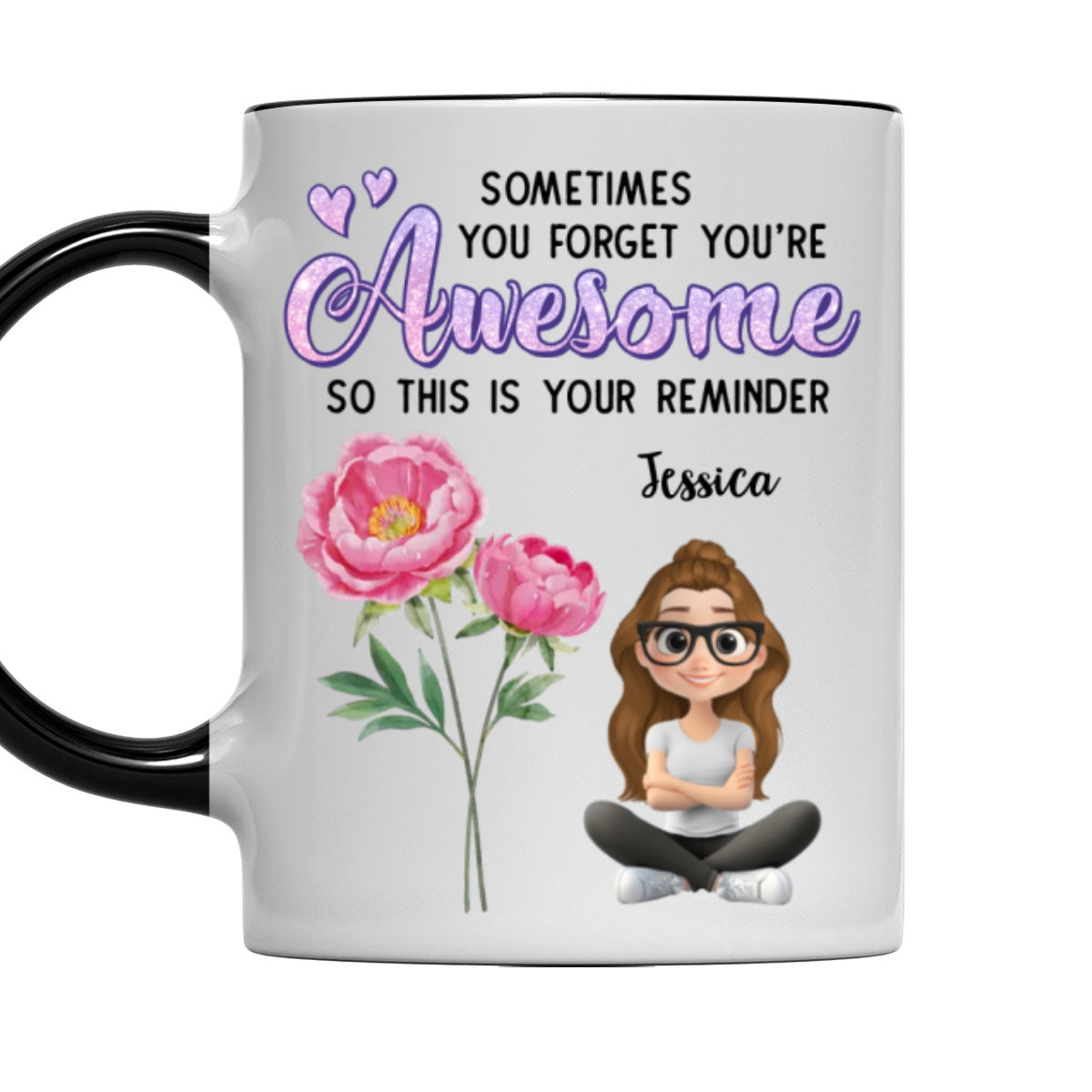 Reminder Of Greatness For Bestie - Personalized Custom Accent Mug