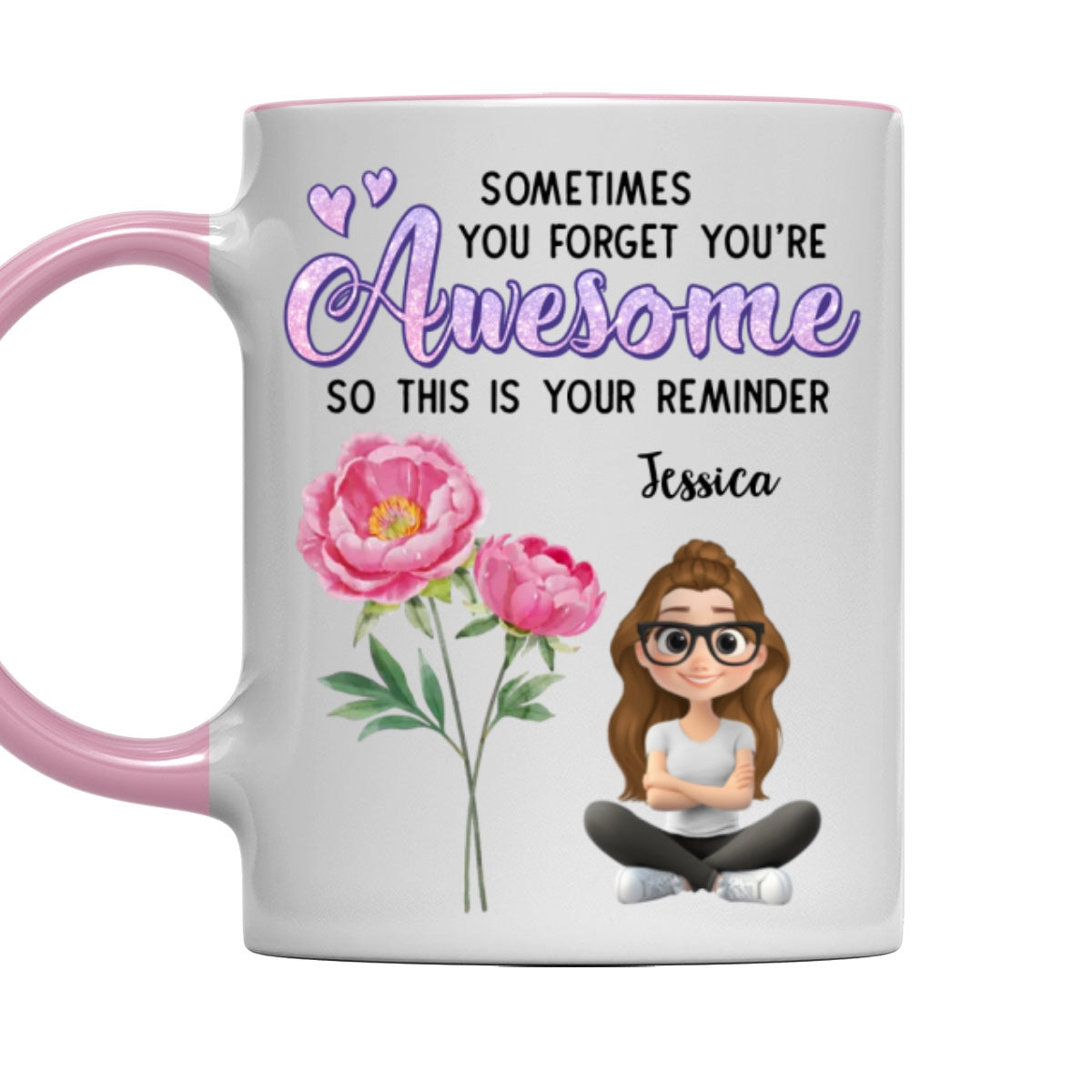 Reminder Of Greatness For Bestie - Personalized Custom Accent Mug