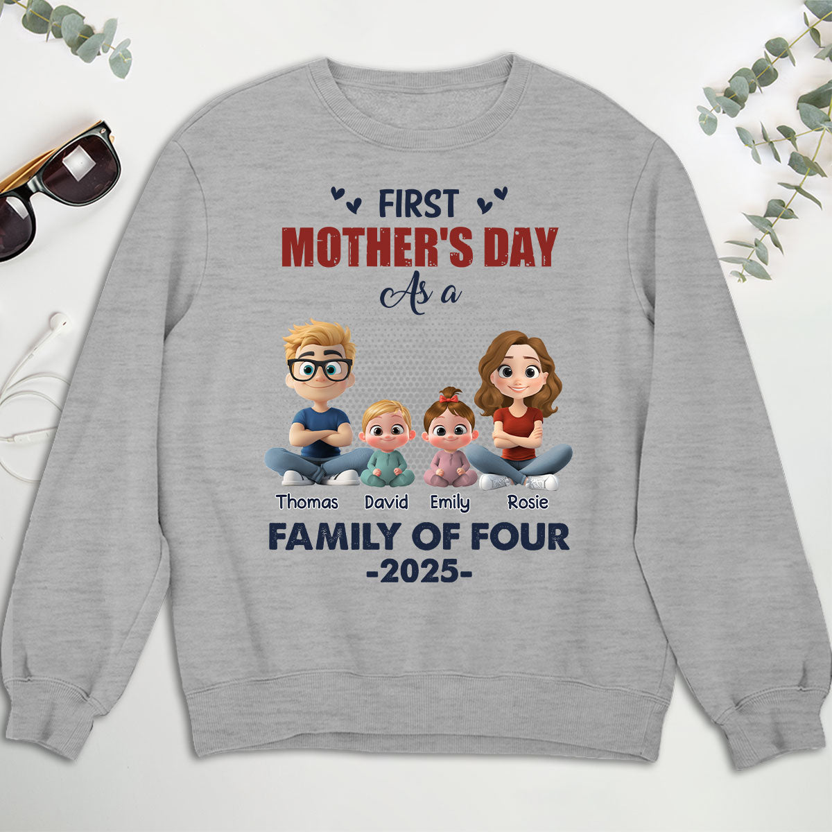 First Mother Day As A Family - Personalized Custom Shirt