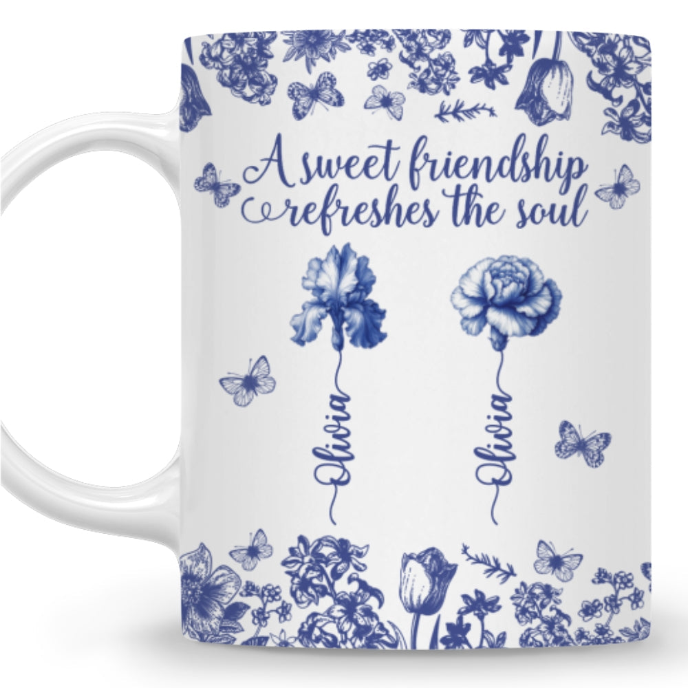 A Sweet Friendship Toile - Personalized Custom Coffee Mug