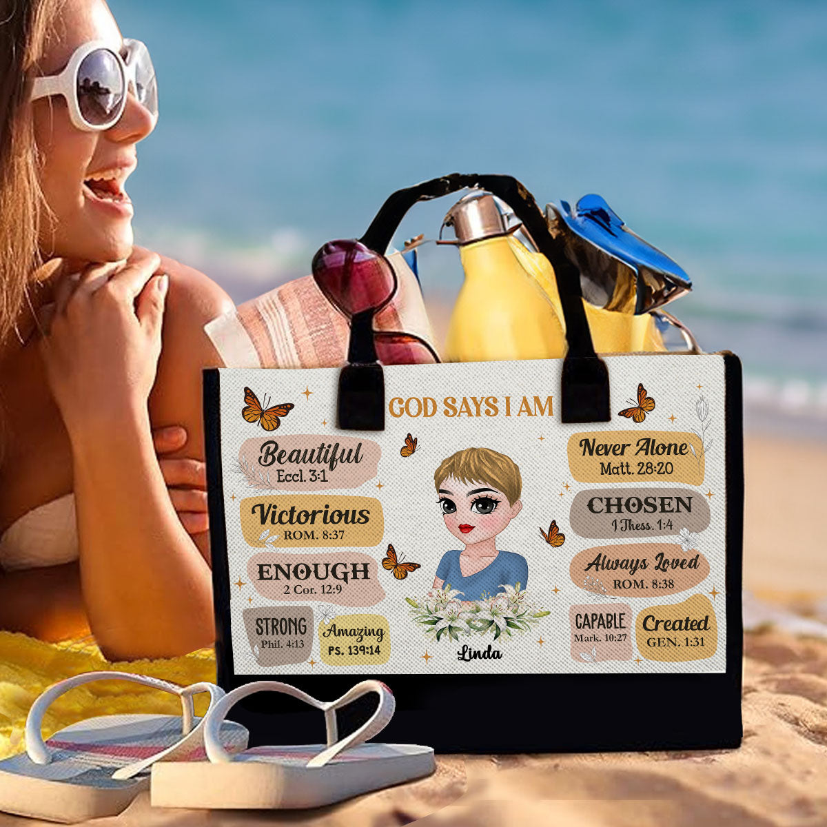 God Say I Am - Personalized Custom Canvas Tote Bag