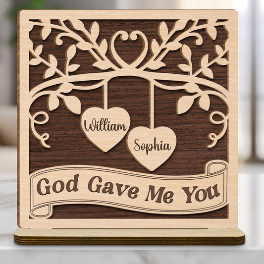 Perfectly Imperfect Together - Personalized Custom 2-Layer Wood Plaque With Flat Base