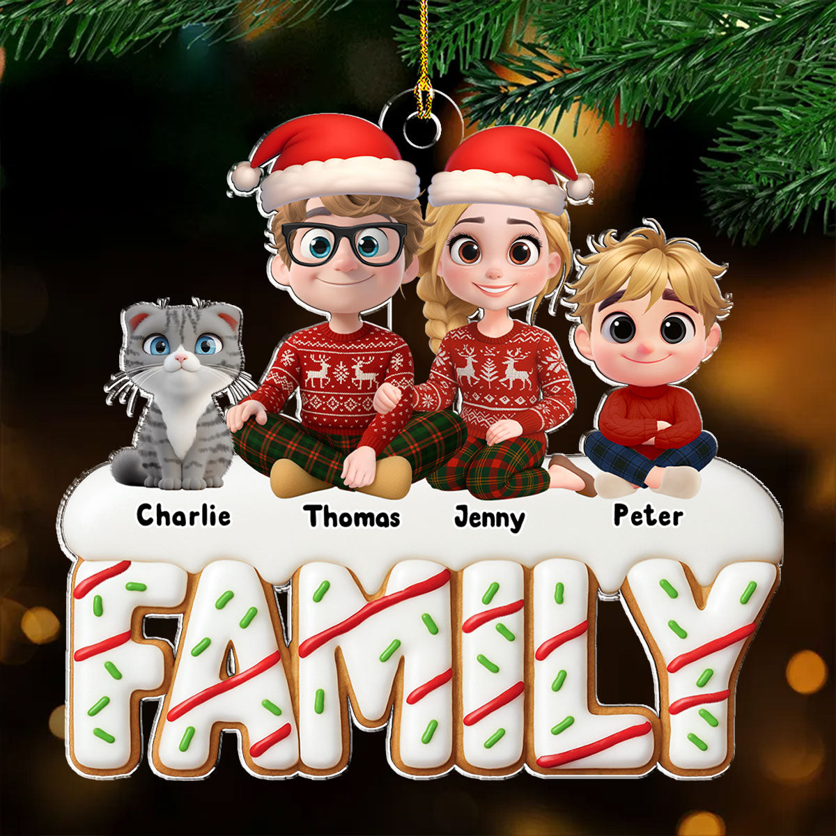 What A Sweetest Christmas - Personalized Custom Acrylic Ornament
