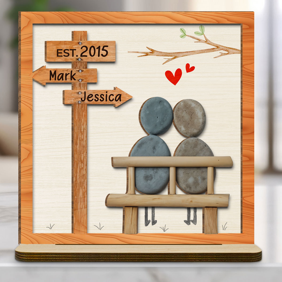 I Need You Because I Love You - Personalized Custom 2-Layer Wood Plaque With Flat Base
