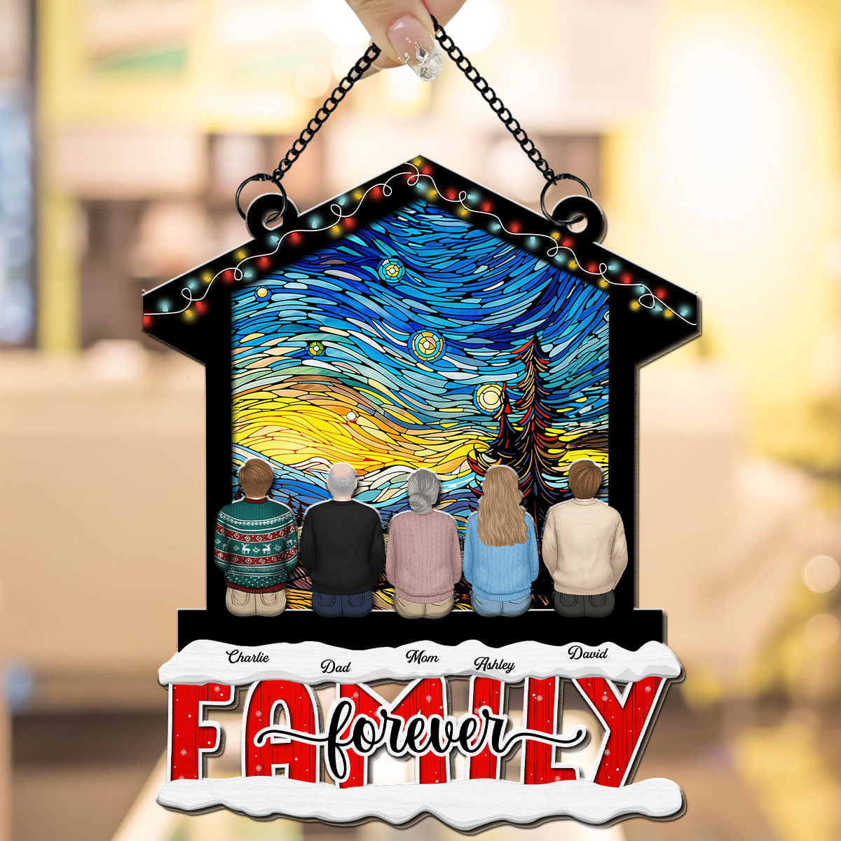 Our Hearts Are Forever One - Persinalized Custom Suncatcher