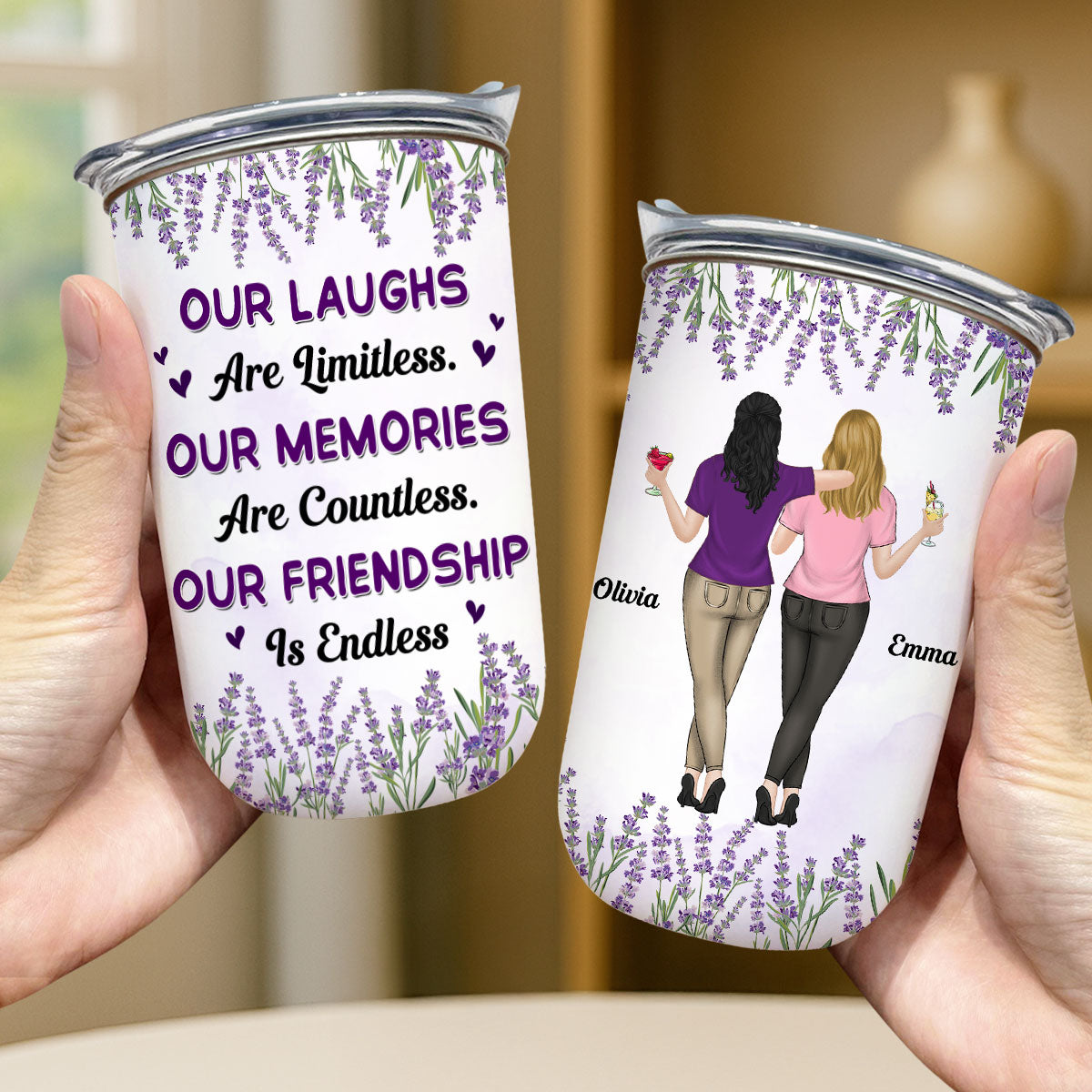 Our Laughs Our Memories - Personalized Custom 10oz Tumbler
