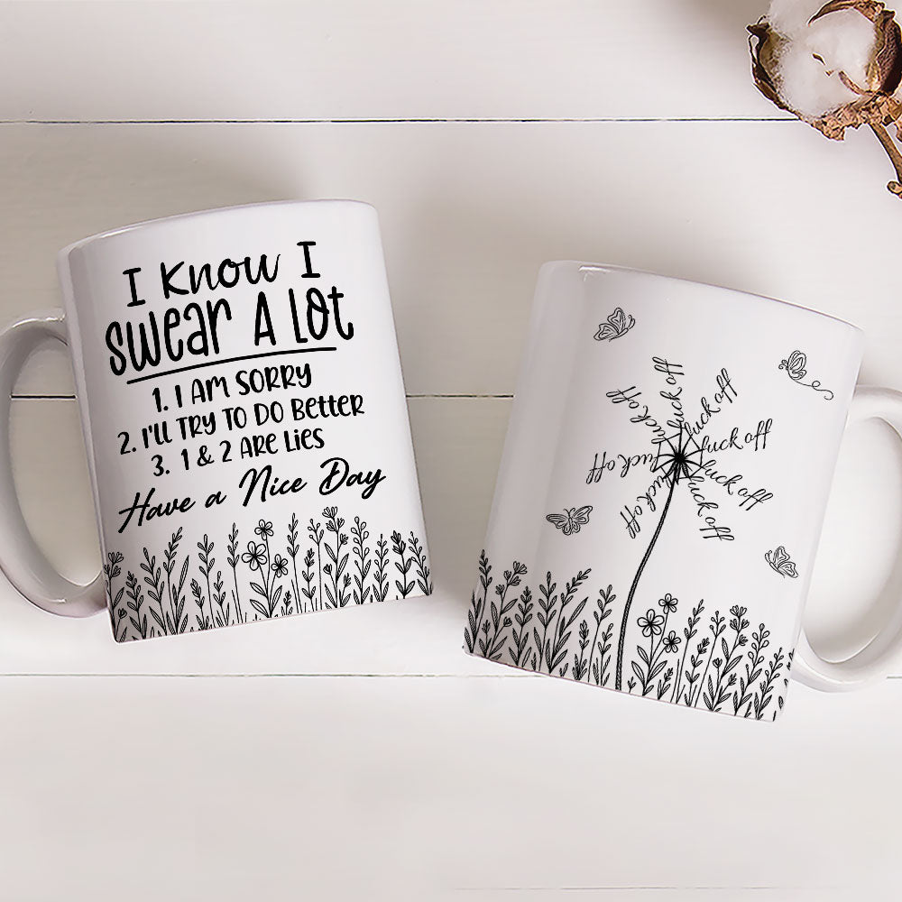 My Flowers Whisper Rude Truths - Personalized Custom Coffee Mug