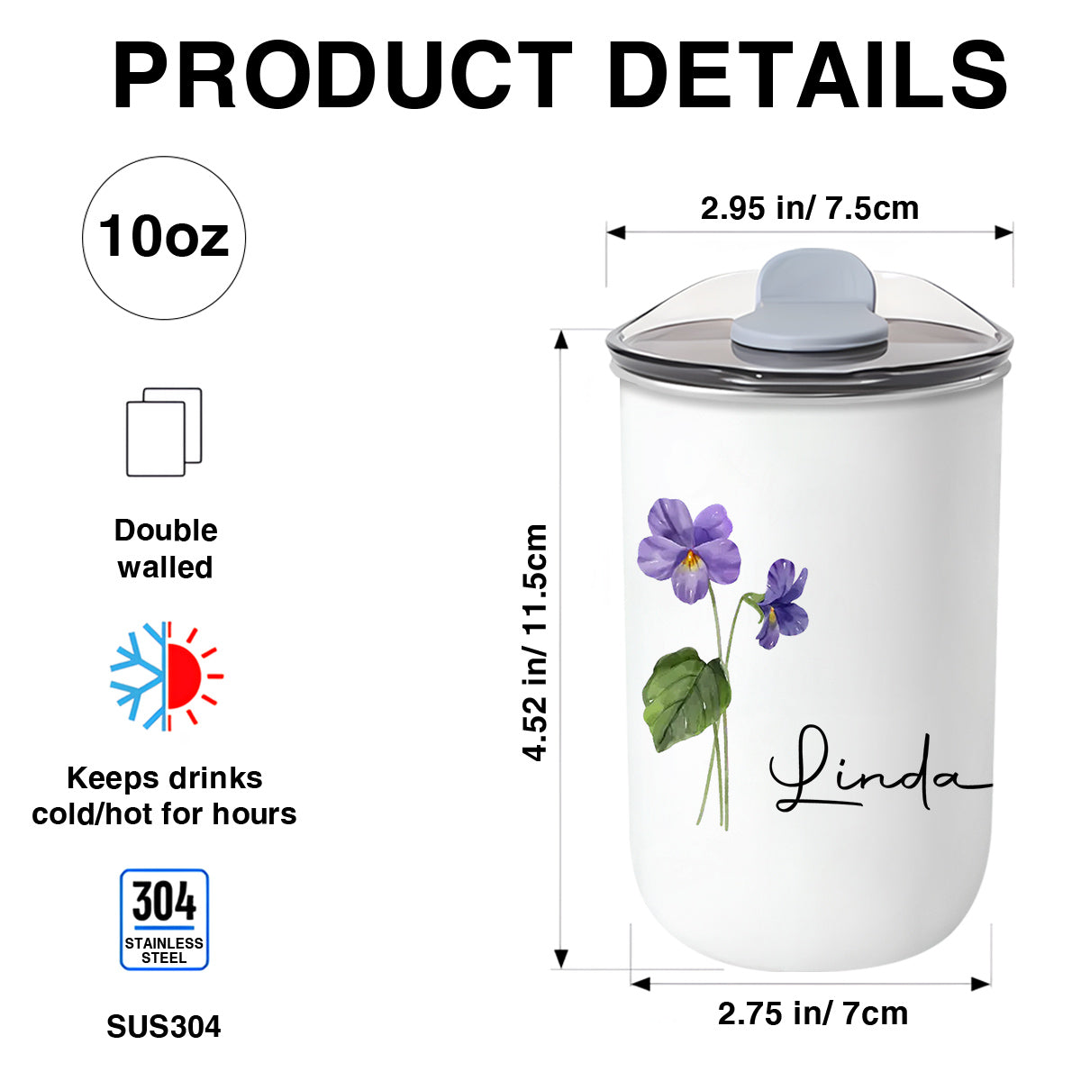 Friends Are Flowers That Never Fade - Personalized Custom 10oz Tumbler