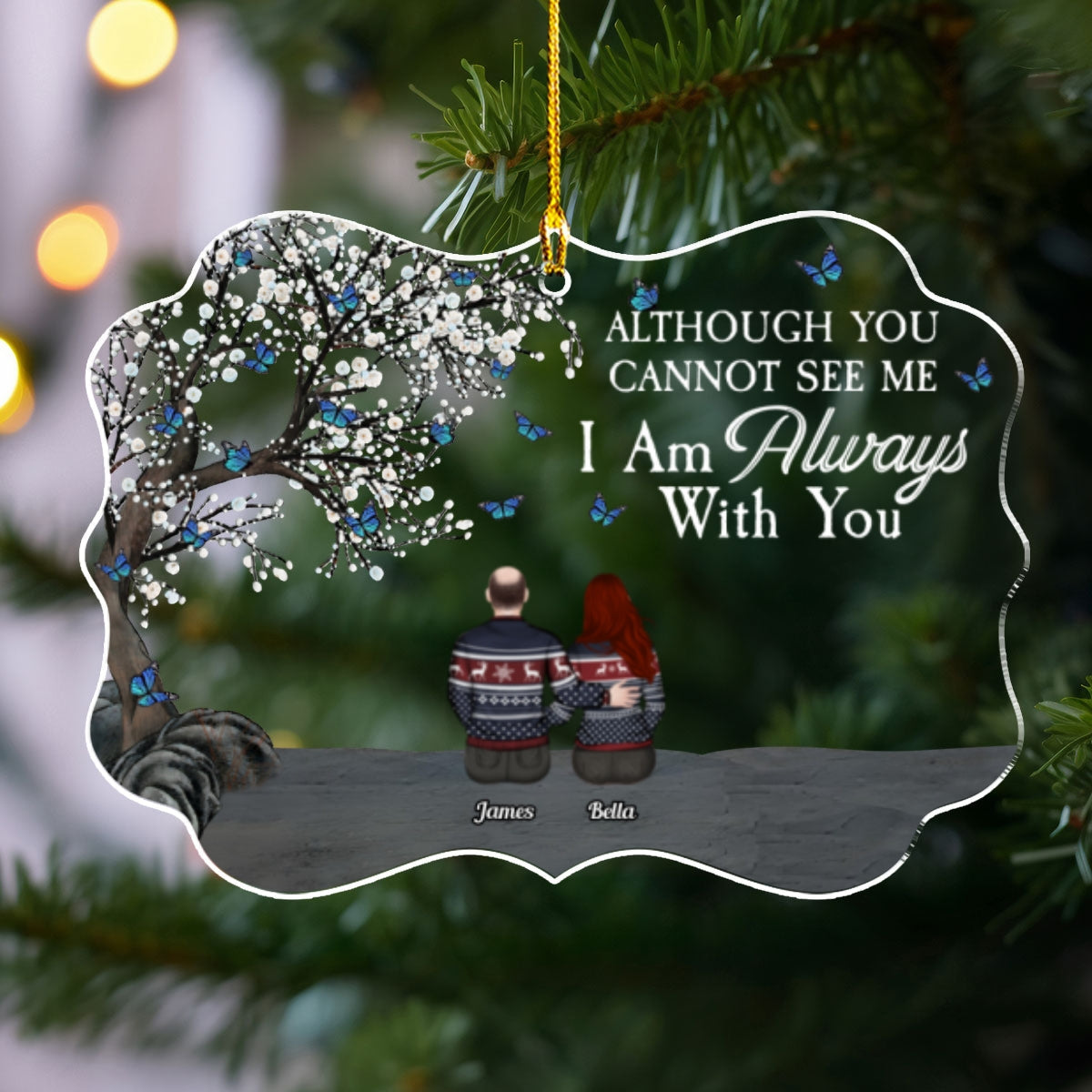 Always Beside You - Personalized Custom Acrylic Ornament