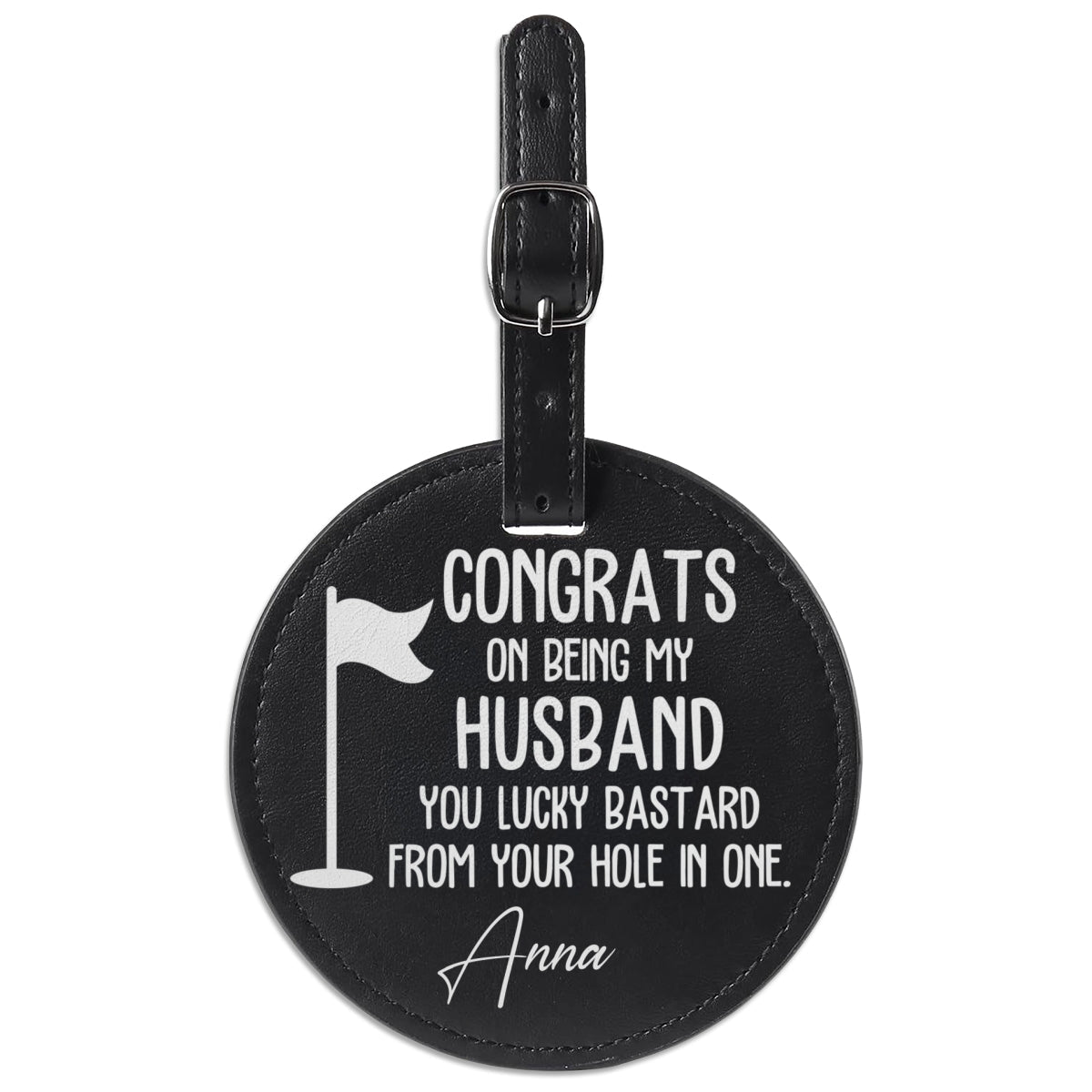 Congrats On Being My Husband - Personalized Custom Golf Tee Bag