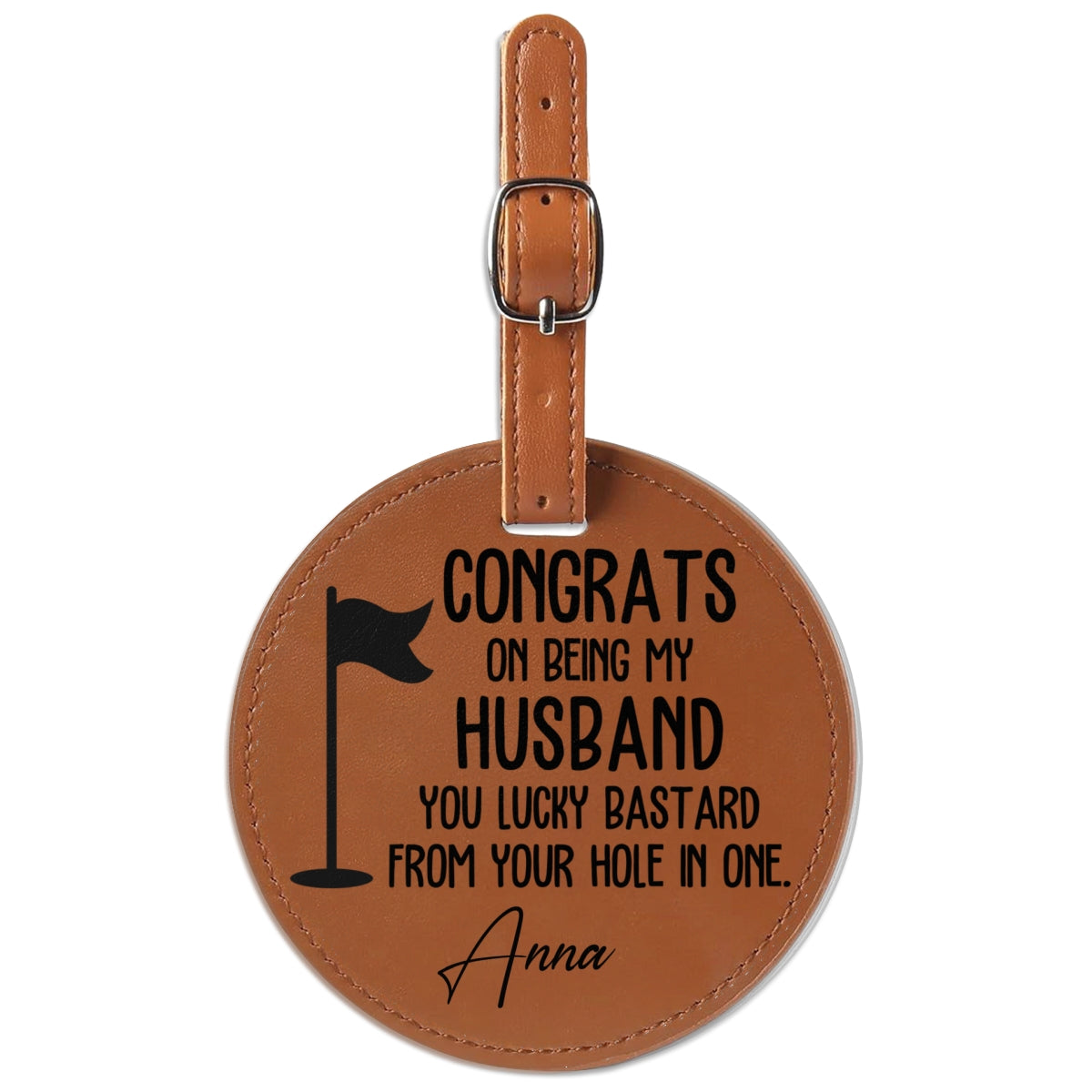 Congrats On Being My Husband - Personalized Custom Golf Tee Bag