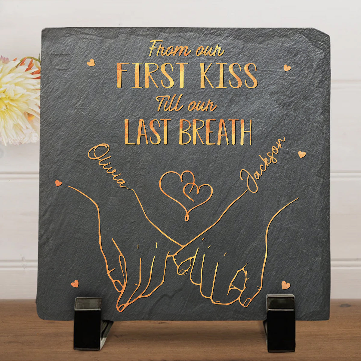 My Heart Is Perfect Because You Are Inside - Personalized Custom Square Shaped Stone