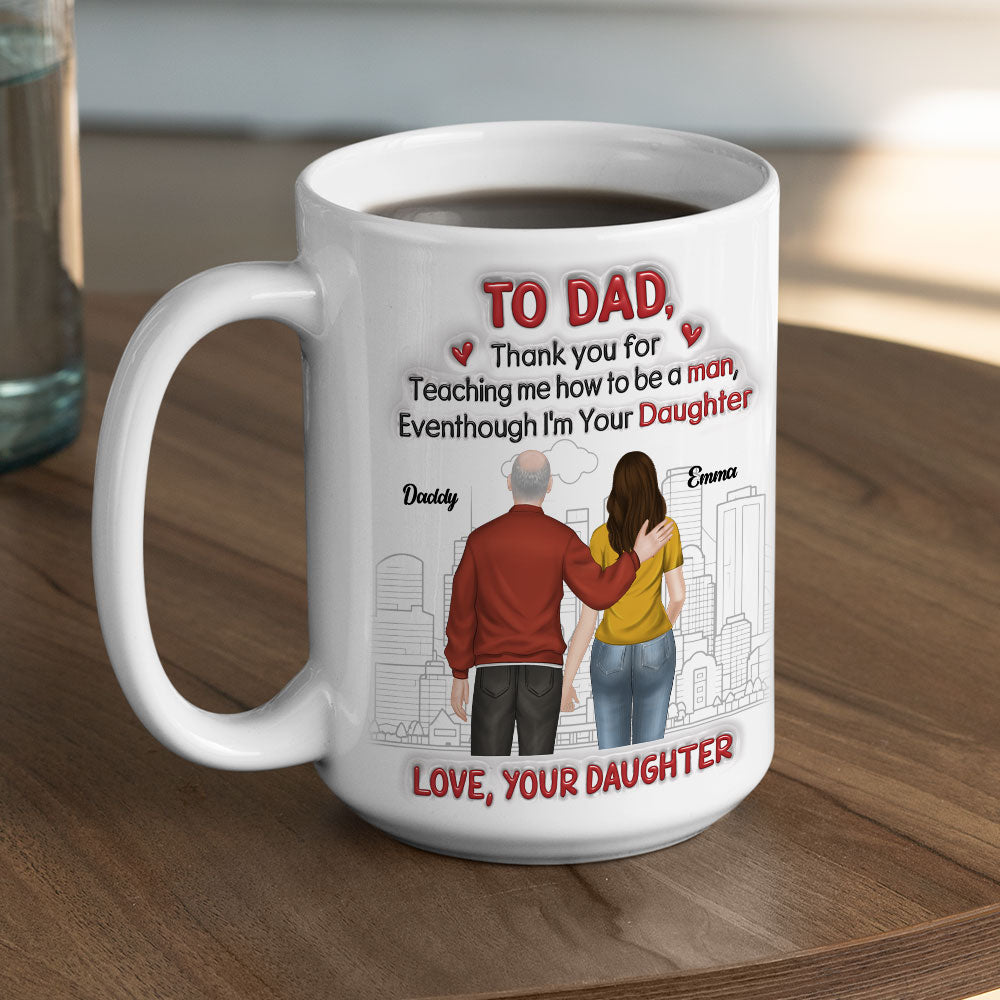 Thank You For Teaching Me - Personalized Custom 3D Inflated Effect Mug