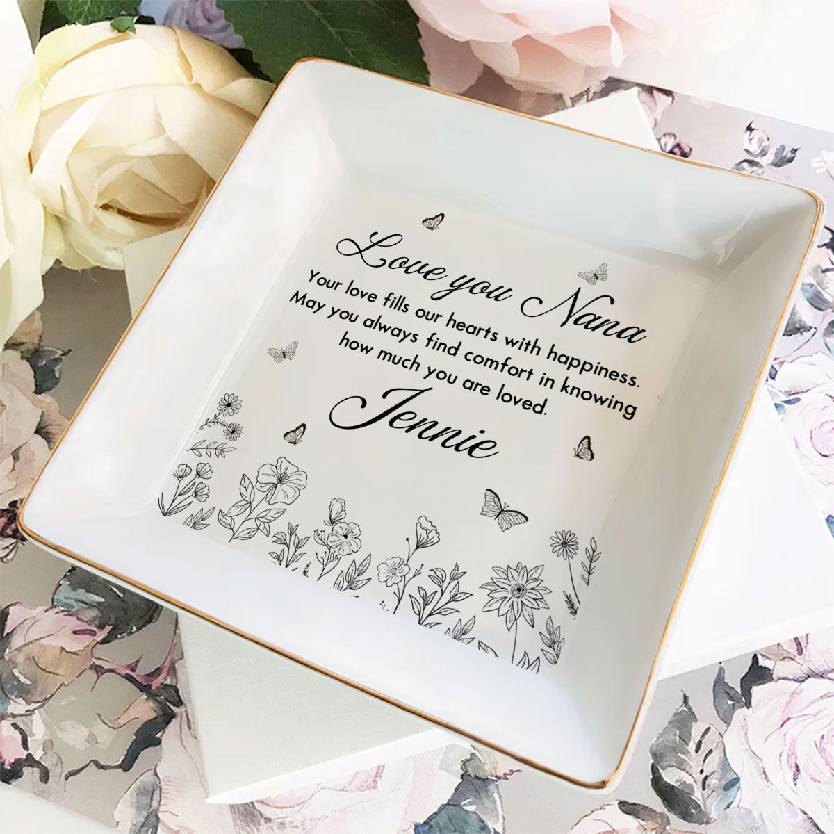 How Much You Are Loved - Personalized Custom Jewelry Dish