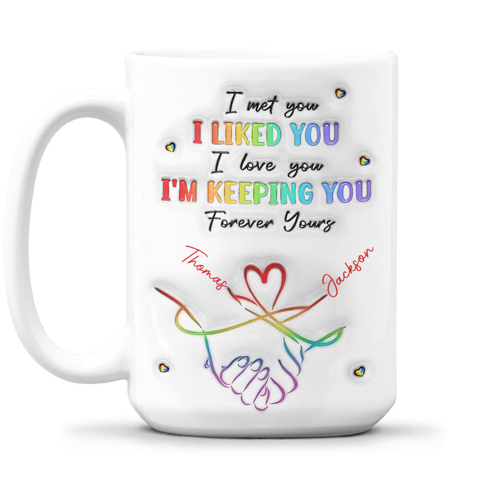 I Love You Love Is Love - Personalized Custom 3D Inflated Effect Mug