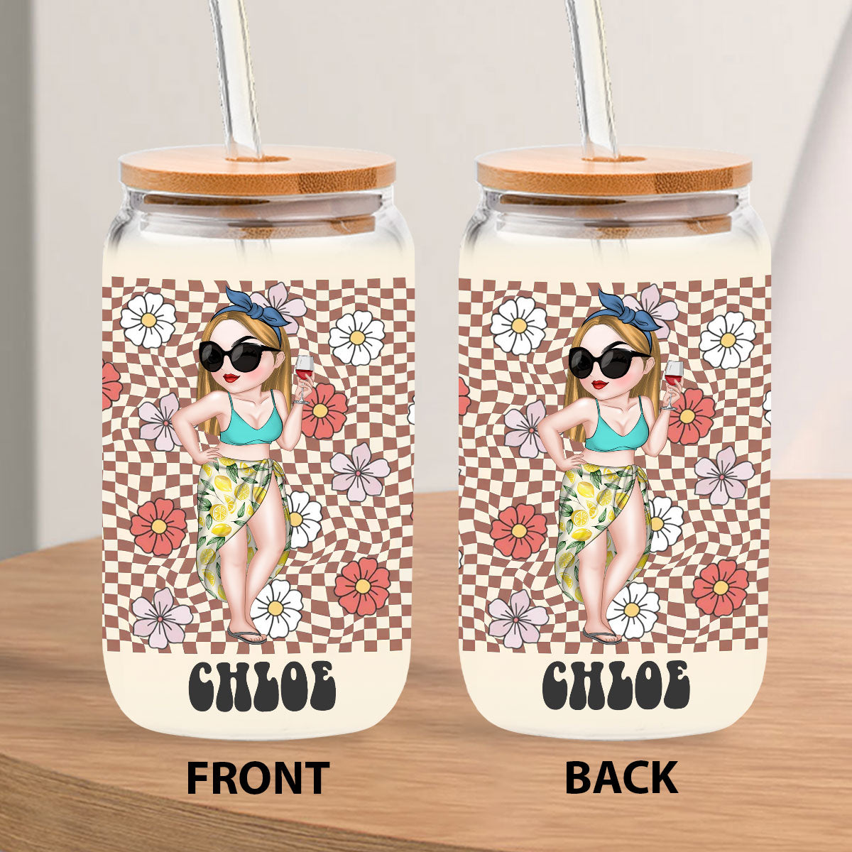Retro Style - Personalized Custom Glass Can