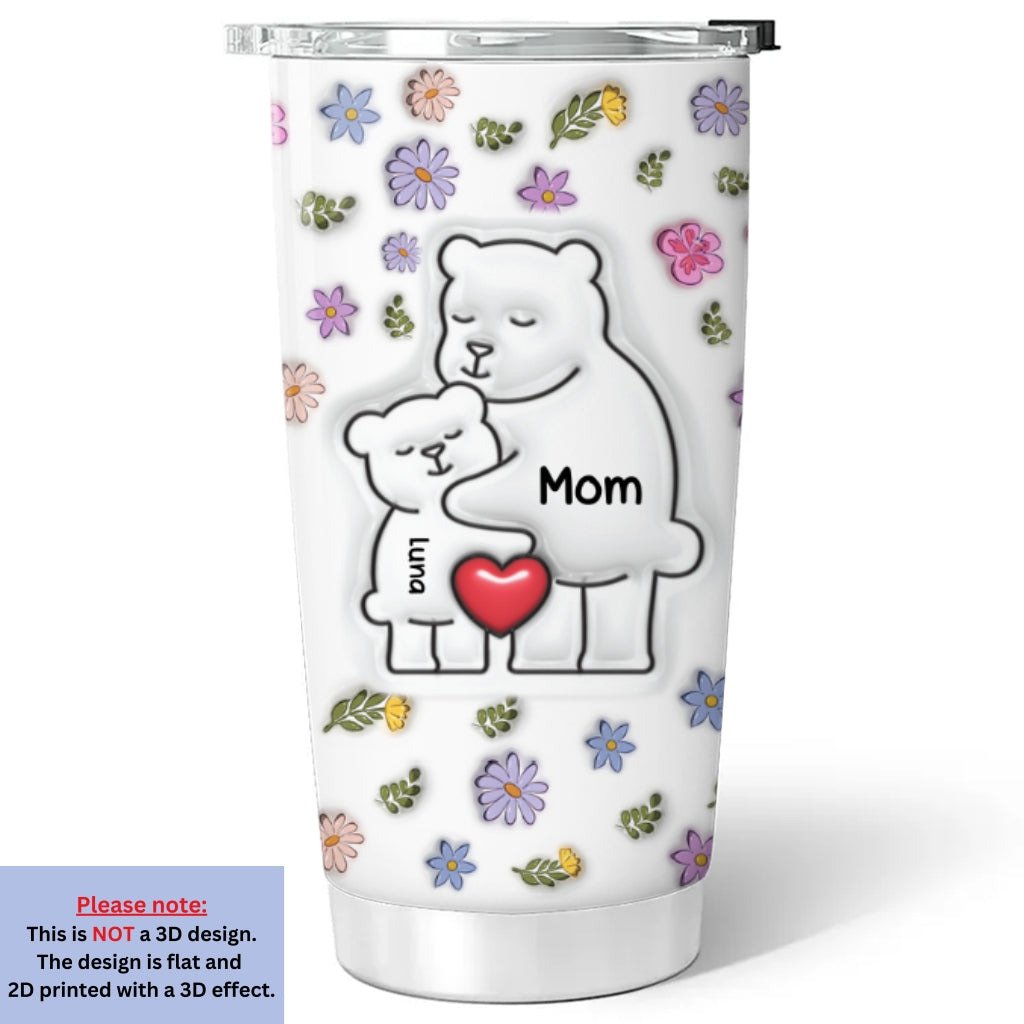Mama Bear - Personalized Custom 3D Inflated Effect Tumbler