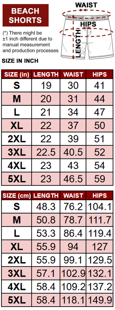 Toile De Jouy Style - Personalized Custom Beach Shorts