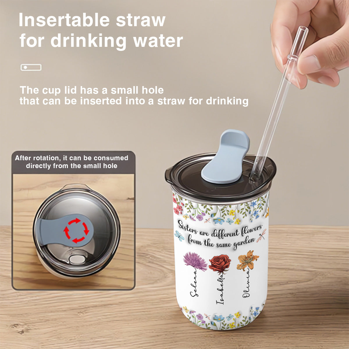 Sisters Are Different Flowers From The Same Garden - Personalized Custom 10oz Tumbler