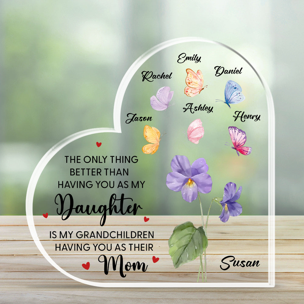 Having You As Mom - Personalized Custom Acrylic Plaque