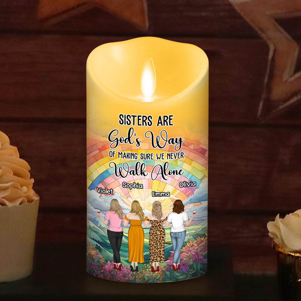Walk Together Friendship - Personalized Custom LED Candle