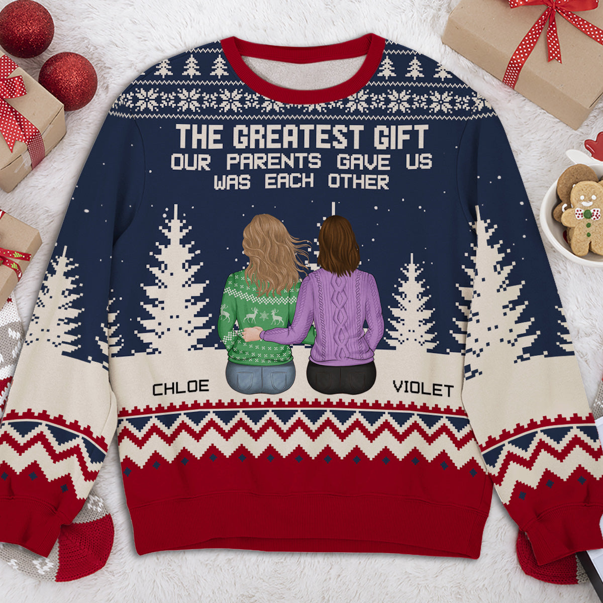 The Greatest Gift Our Parents Gave Us Was Each Other - Personalized Custom All-Over-Print Sweatshirt