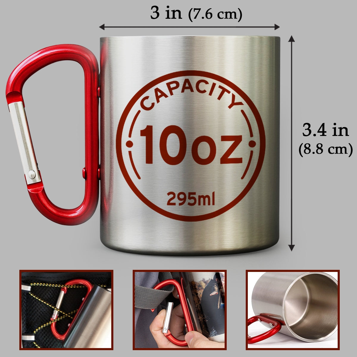 You & Me And The Dog Photo - Personalized Custom Carabiner Mug