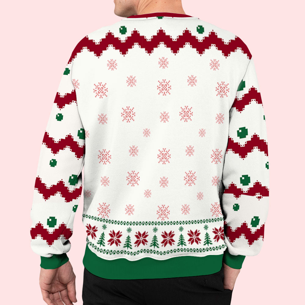 Christmas Tree Cake Family Together - Personalized Custom All-Over-Print Sweatshirt