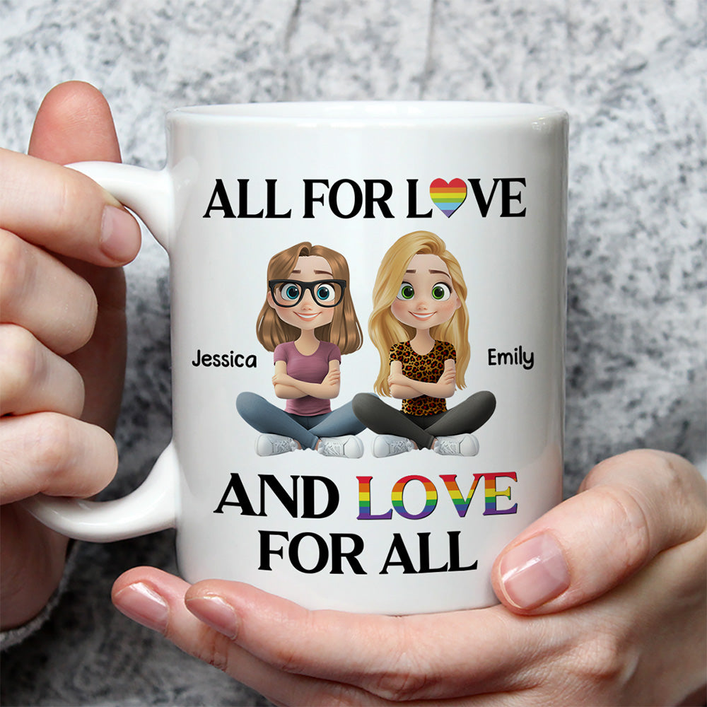 Spread Love To All Hearts - Personalized Custom Coffee Mug
